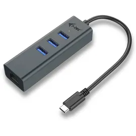iTEC i-tec USB 3.0 Metal HUB 3 Port mit Gigabit LAN Adapter