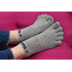 R-L-F Unisex No Show Zehensocken grau