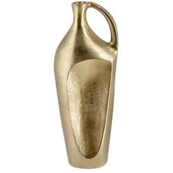 Vase , gold , Maße (cm): B: 15 H: 40 T: 10,5