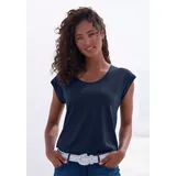 beachtime by lascana Kurzarmshirt Damen navy Gr.48/50