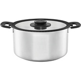 Fiskars Kasserolle mit Deckel, Füllmenge: 7,0 Liter, Für alle Kochfelder geeignet, Rostfreier Stahl/Kunststoff, Ø 28 cm, Functional Form 1026579