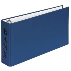 Bankordner, A6, 2-Ring, 30mm, blau