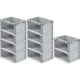 Proregal 10x Eurobox NextGen Store | HxBxT 22x30x40cm | 20 Liter | Seite offen | Eurobehälter, Transportbox, Transportbehälter,