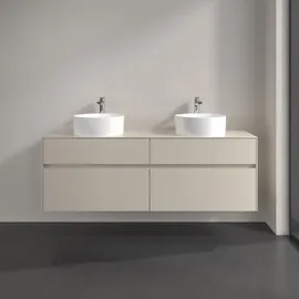 Villeroy & Boch Collaro Waschtischunterschrank C052B0VN 160x54,8x50cm, für 2 Waschtische, mit LED-Beleuchtung, cashmere grey