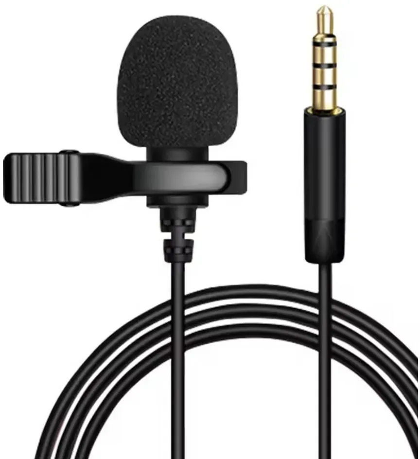 TronicXL Mikrofon 3,5mm Klinke Ansteckmikrofon Lavalier Ansteck Mikrofon Kamera Handy, kompatibel mit Smartphone 4 polig Camcorder schwarz