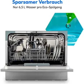 Medion DWT60 Tischgeschirrspüler (freistehend, 550 mm, Silber)