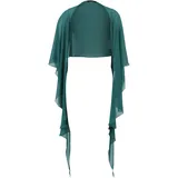 Vera Mont Damen Chiffonstola mit Volant Dark Emerald,M - M