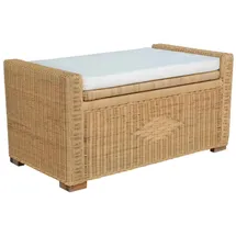 MiaMöbel Rattantruhe/Sitztruhe 'Isabela' honig 100% Baumwolle, Rattan