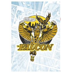 KOMAR Wandtattoo „Falcon Gold Comic Classic“ Wandtattoos 50 x 70 cm Gr. B/H: 50 cm x 70 cm, Kinder-Comic, gelb (gelb, braun, schwarz) Wandtattoos Wandsticker