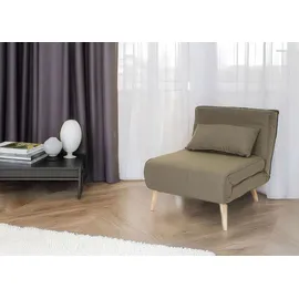 Mendler Schlafsessel HWC-D35 Stoff/Textil 0 x 0 x 0 cm Grau mit Schlaffunktion