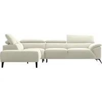 Nicoletti Home Ecksofa, Breite 287 cm, verstellbare Kopfstütze, Ottomane links oder rechts