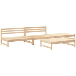 vidaXL 4-tlg. Garten-Lounge-Set Massivholz Kiefer