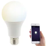 Luminea Home Control WLAN-LED-Lampe, für Alexa, Siri & Google Assistant, E27, 1.055 lm, CCT