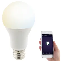 Luminea Home Control WLAN-LED-Lampe, für Alexa, Siri & Google Assistant, E27, 1.055 lm, CCT