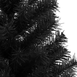 vidaXL Künstlicher Weihnachtsbaum mit Ständer Schwarz 150 cm PVC