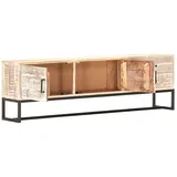 vidaXL TV-Schrank Weiß 140 × 30 × 45 cm Massivholz Akazie