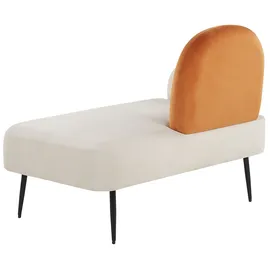 Beliani Chaiselongue weiß / Orange