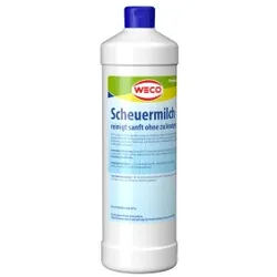 Weco Scheuermilch, kratzfreie Anwendung, Sorgt für eine kratzerfreie und gründliche Reinigung mit waschaktiven Substanzen, 1 Liter - Flasche