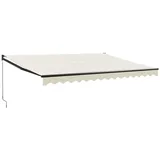 vidaXL Markise Einziehbar Creme 4x3 m Stoff und Aluminium