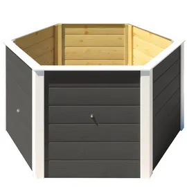 Weka Elementhochbeet 6-Eck 120 x 120 x 69 cm Grau