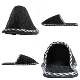 Onvaya ONVAYA® Premium Gästepantoffel grau | Gästehausschuhe | Pantoffeln | Hausschuhe | Filzpantoffel | - 38/46 EU
