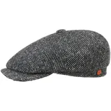 Mayser Seven Dover Schirmmütze Tweed Mehrfarbig Made in EU Herren Herbst Winter schwarz 57 cm - 57