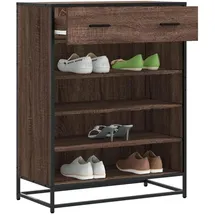 vidaXL Schuhschrank 75 x 97,5 x 38 cm Eichen-Optik braun