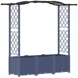 vidaXL Hochbeet mit Rankgitter und Dach 164 x 40 x 142 cm Grau