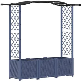 vidaXL Hochbeet mit Rankgitter und Dach 164 x 40 x 142 cm Grau