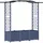 vidaXL Hochbeet mit Rankgitter und Dach 164 x 40 x 142 cm Grau