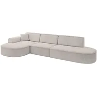 altdecor Ecksofa Ottomane Links MARI-L2 - 328x171x79 cm Hellbraun Velours