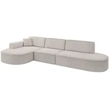 altdecor Ecksofa Ottomane Links MARI-L2 - 328x171x79 cm Hellbraun Velours