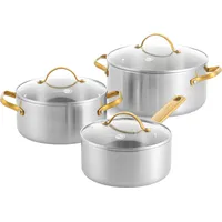 GreenPan Padova Reserve 3-lagig Stainless Steel Kochtopfset 6-teilig