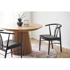 VCM Esszimmerstuhl Artena Kunstleder Schwarz 2er Set