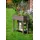 Dobar rollbares Hochbeet mit Rankgitter 79 x 28,5 x 130 cm Grau