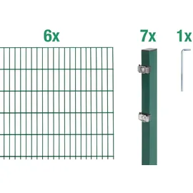 GAH Alberts Doppelstabmattenzaun Set 200 x 80 cm grün