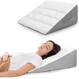 Keilkissen Fürs Bett, Lesekissen, Dreieckiges Keilkissen Für Nacken, Rücken Und Beine, Doppelt Gefüllter Kissenbezug