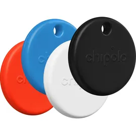 Chipolo POP Schwarz/Weiß/Rot/Blau - 4-Pack