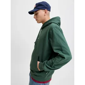 JACK & JONES JORNORREBRO EMB SWEAT HOOD in grün | Gr.: M