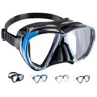 Cressi Taucherbrille Tauchermaske Big Eyes (Made in Italy) Blau Black/Azure