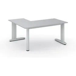 Bürotisch PRIMO FLEXIBLE, 1600 x 1400 mm, grau