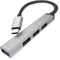 ROLINE USB 3.2 Gen 1 Hub, 4fach, Typ C Anschlusskabel