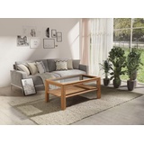 Couchtisch Bergen Beistelltisch Kernbuche Massivholz 100x45cm mit Glaseinsatz