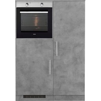 wiho Küchen Küche »"Cali"«, Back-/Kühlmodul, wahlweise mit E-Geräten, Breite 110 cm grau