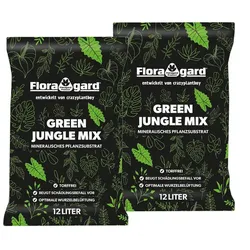 FLORAGARD Torffreie Erde, 2 x 12 Liter - braun