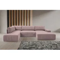 werk2 Wohnlandschaft »Rotterdam-U U-Form«, Design Wohnlandschaft in Cord mit Schlaffunktion & Bettkasten
