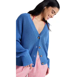 Roxy Fleecepullover Sweatshirt Cosmic Coast Blau 34