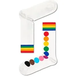 Happy Socks Pride Dot Sock Weiß mit Farbmuster Baumwolle Gr 36/40