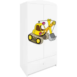 raumhirsch furniture Kinderkleiderschrank 90 x 175 x 52 cm Holzwerkstoff weiß