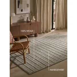 Ted Baker Parker auch als Läufer", grau, B:200cm H:7mm L:300cm, Wolle, Teppiche, Wolle, Natur, handgewebt, Wohnzimmer, Schlafzimmer, Boho, Skandi